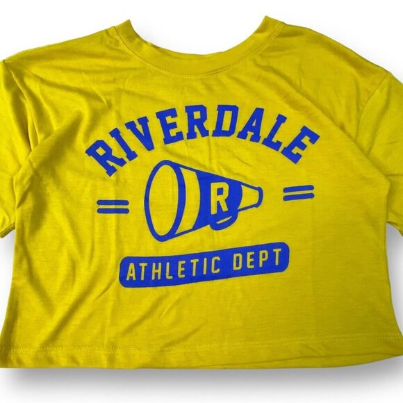 Archie Comics Riverdale Shirt Girls Sz S 6/6X Yellow Graphic Print Cropped Tee - Picture 4 of 7